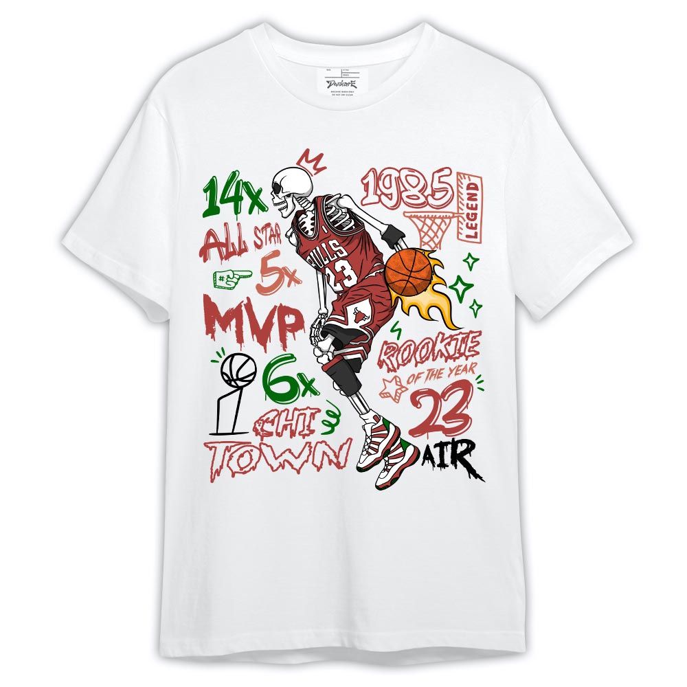 Shirt To Match Dune Red 13s - 1985 Legend Skeleton Shirt Outfit