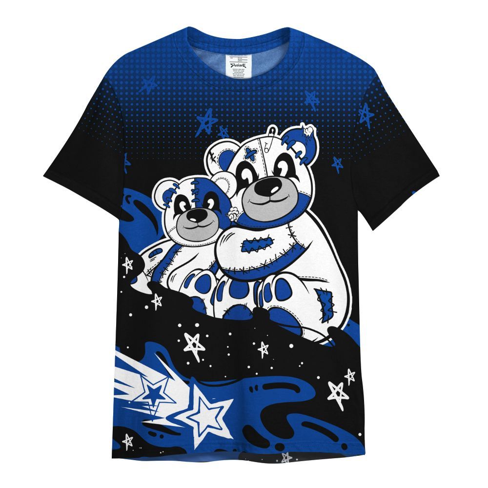 Shirt To Match Hyper Royal 12s - Sincere Fondness Bear Stars All Over Print
