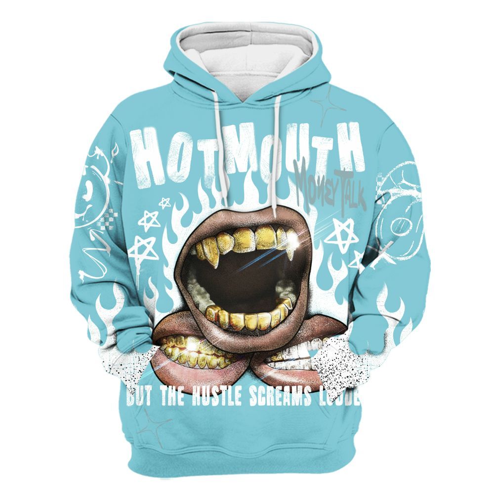 Hoodie To Match Low Legend Blue 11s - Mouth Burning Street Style All Over Print