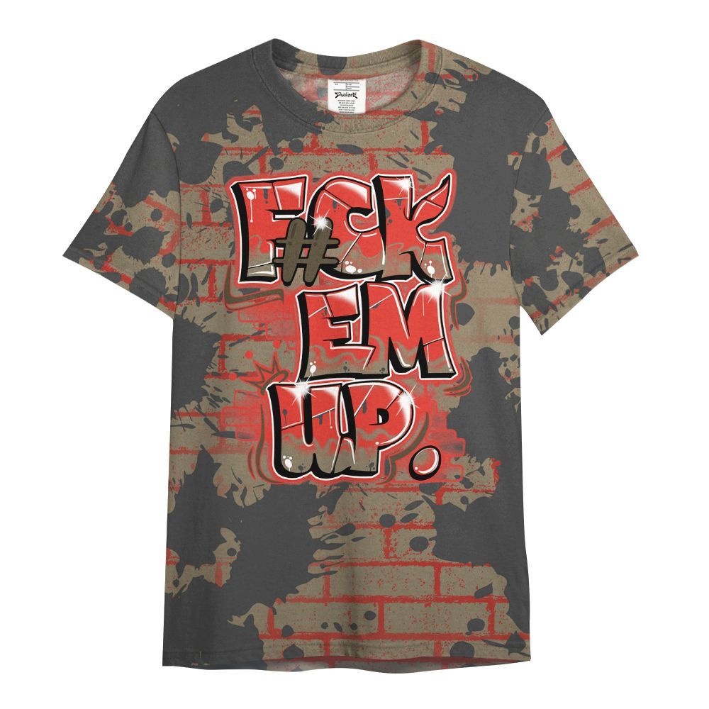 Shirt To Match Olive 9s - F#ck Em Graphic Brick Art All Over Print