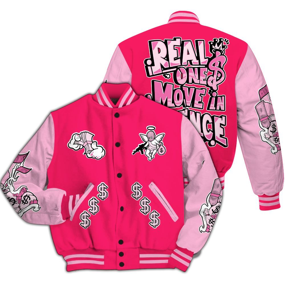 Varsity Jacket To Match Air VaporMax Plus Triple Pink - Ones Move In Silence Graphic All Over Print