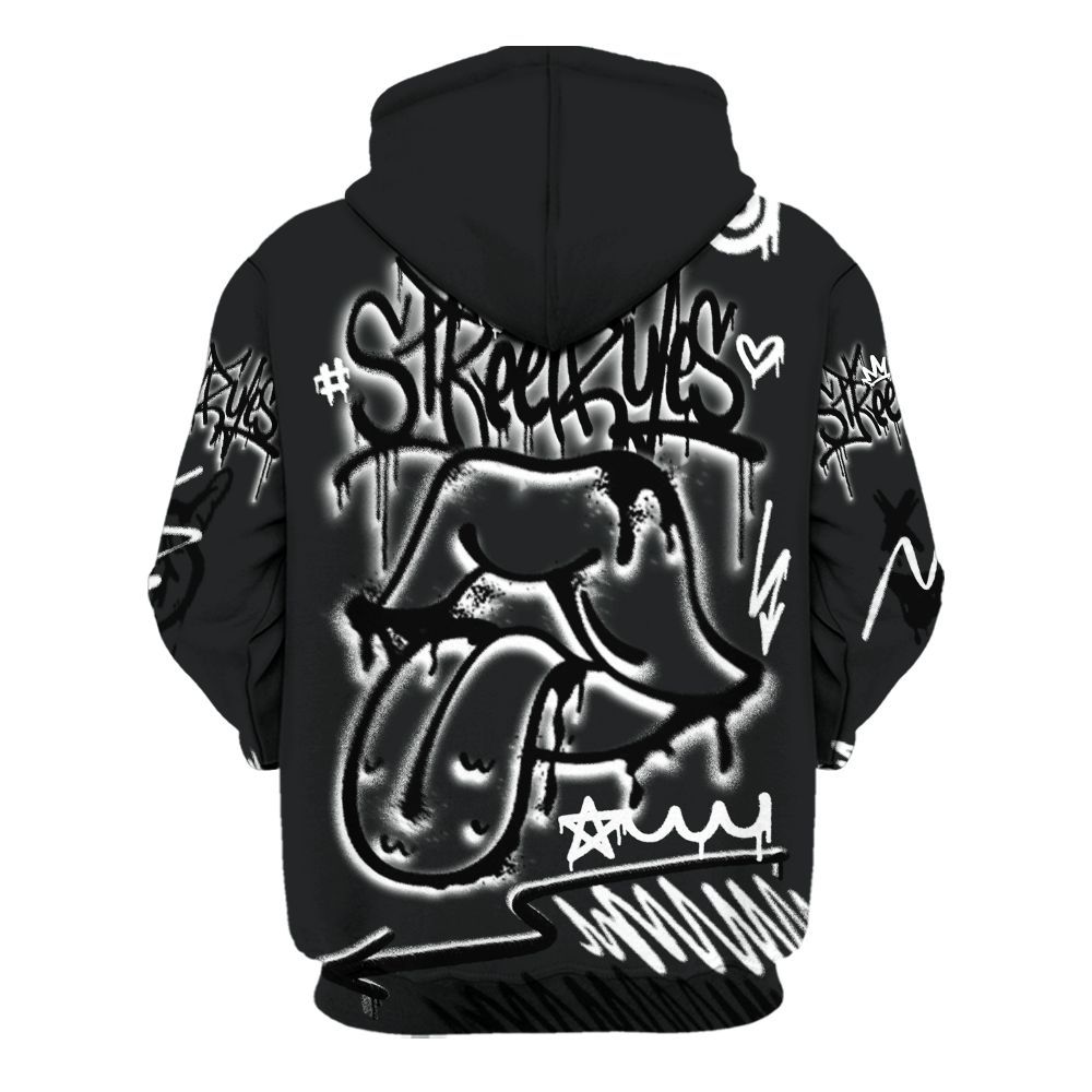 Hoodie To Match Low 85 Metallic Black 1s - Break Rules Streetwear All Over Print