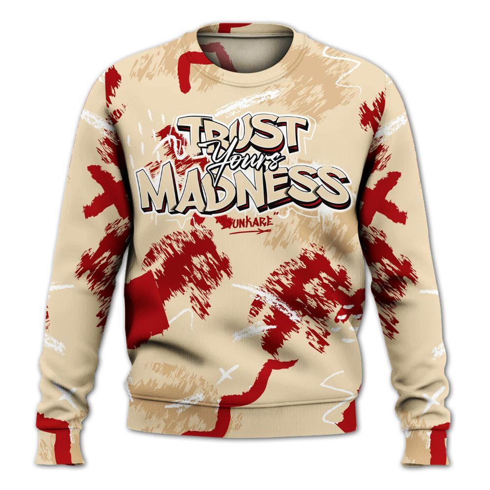 Sweatshirt To Match Dunk Low Strawberry Waffle - Trust Your Madness Retro All Over Print
