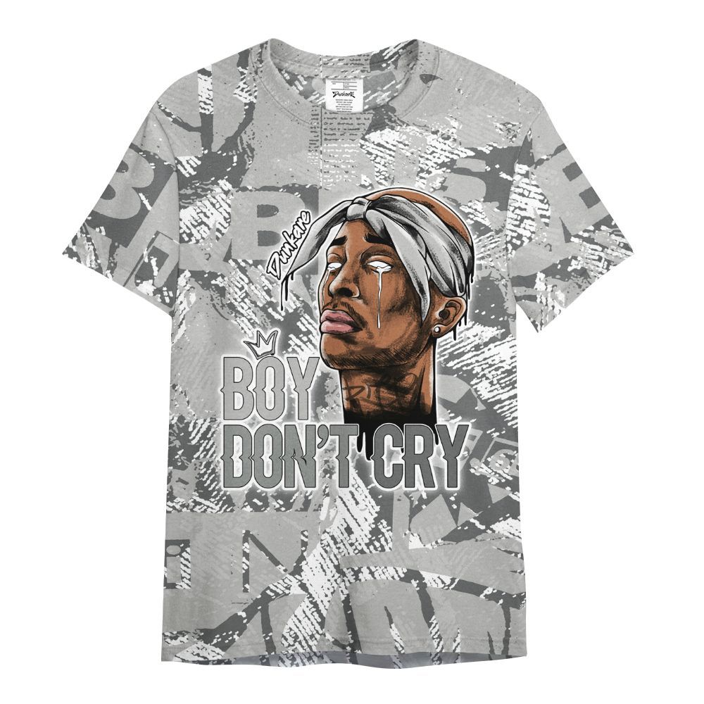 Shirt To Match Paris Cement Grey 4s - Boiz Ain't Cry Unique Abstract All Over Print