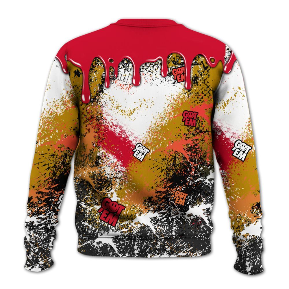 Sweatshirt To Match Ja 3 Raptor - Dripping 23 Drip All Over Print