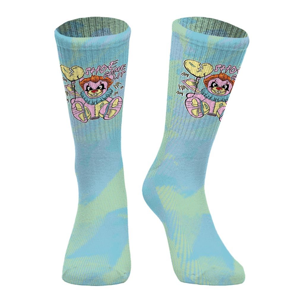 Sock To Match SB Dunk Low Visty - Shoe Game Bear Halloween Abstract Halftone
