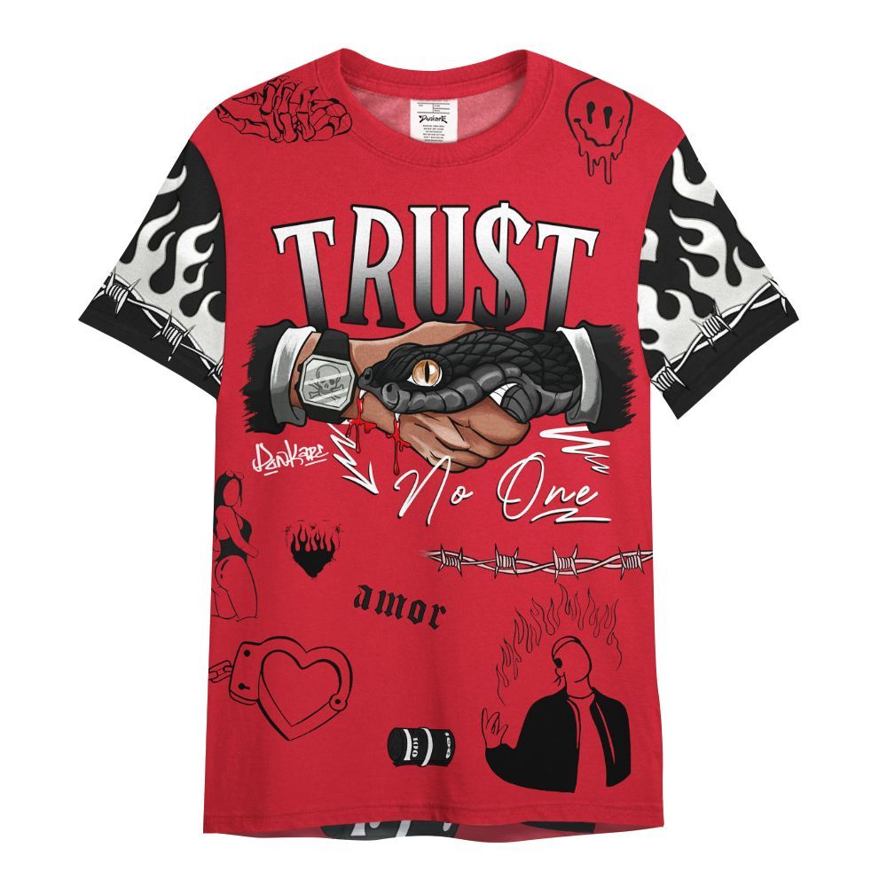 Shirt To Match Flight Club 4s - Snake Trust No One All Over Print