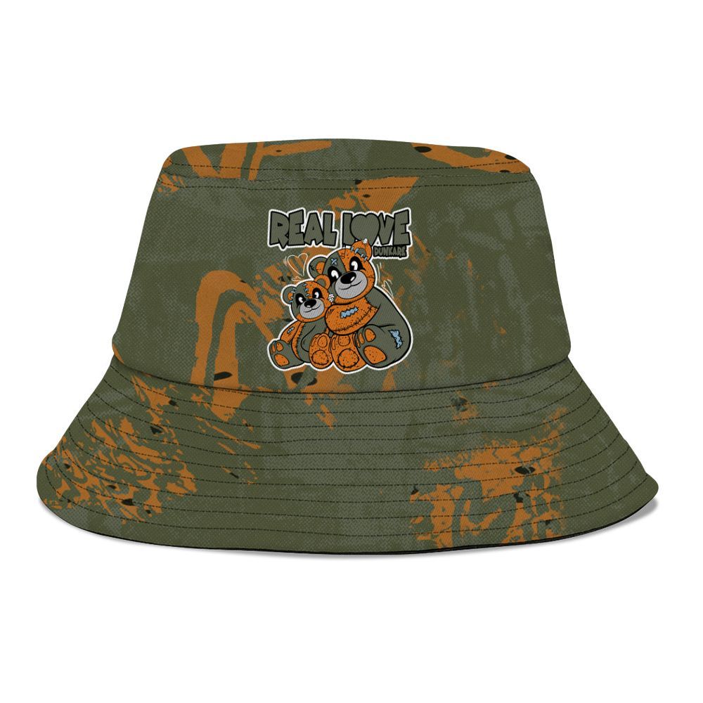 Bucket Hat To Match Olive 5s - Sincere Fondness Bear Graphic