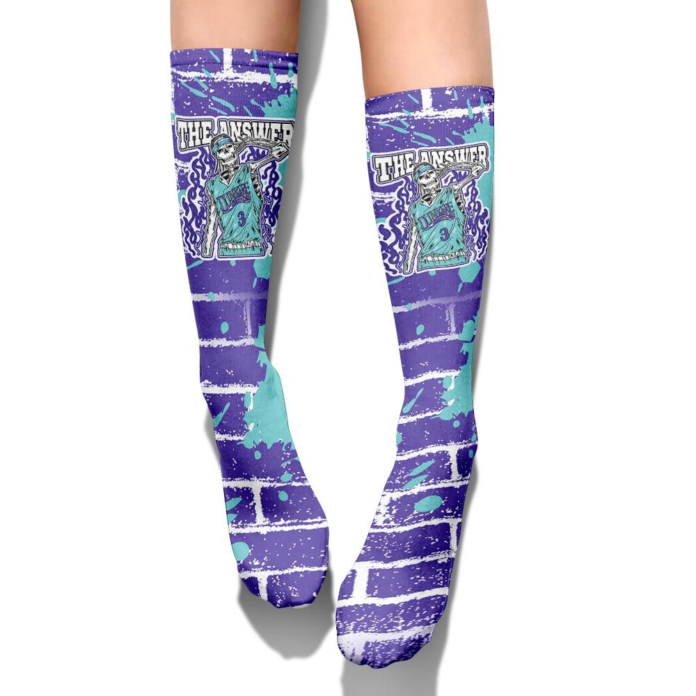 Sock To Match Low Hornets 1s - Allen Answer Skeleton Brick