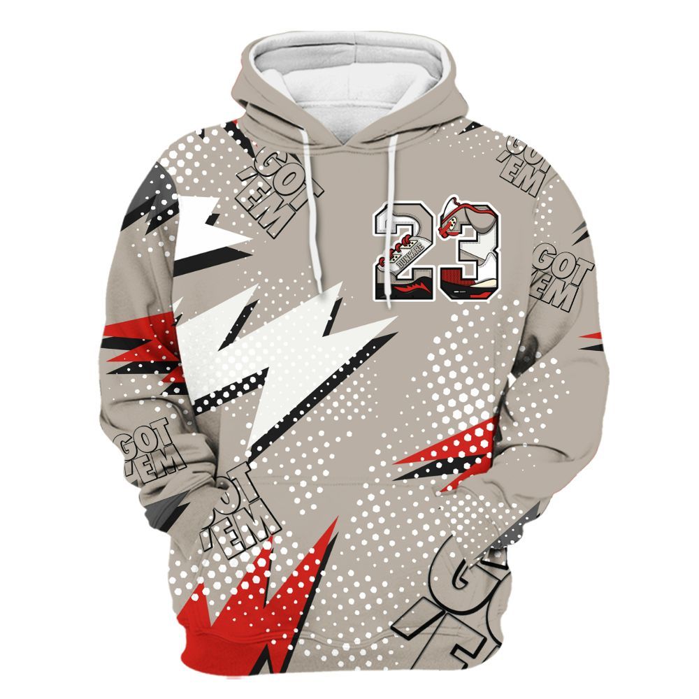 Hoodie To Match Low OG Phantom 1s - Custom Name Number 23 5s All Over Print