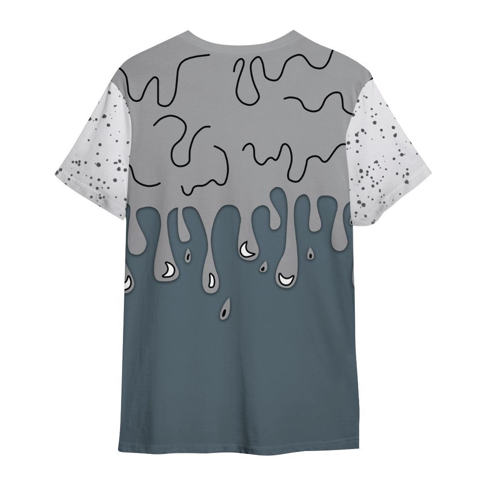 Shirt To Match Retro Light Graphite Wolf Grey 5s - Snake Trust No One Drip All Over Print