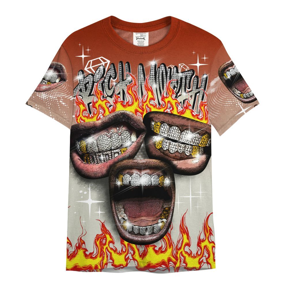 Shirt To Match El Grito 5s - Rich Mouth Fire Rap Retro 90s All Over Print