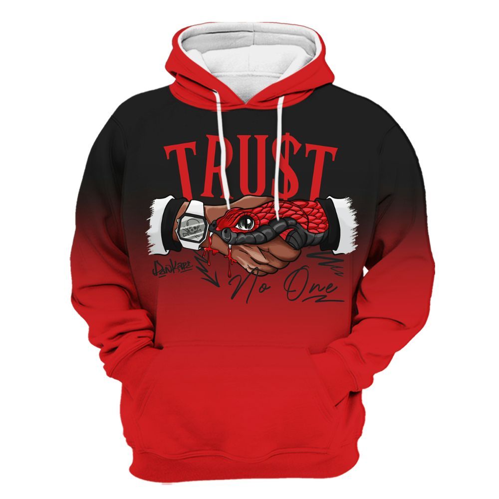 Hoodie To Match Low Bred 11s - Snake Trust No One Drip All Over Print