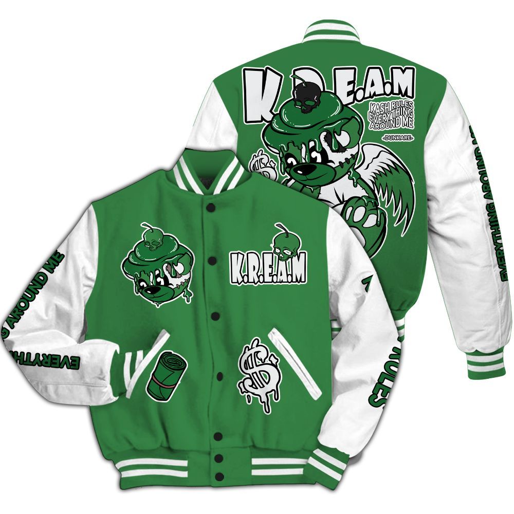 Varsity Jacket To Match Lucky Green 1s - Loot Bear All Over Print
