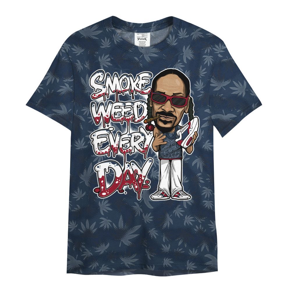 Shirt To Match White Midnight Navy 6s - Smoking Every Day Graphic Weeding Art All Over Print