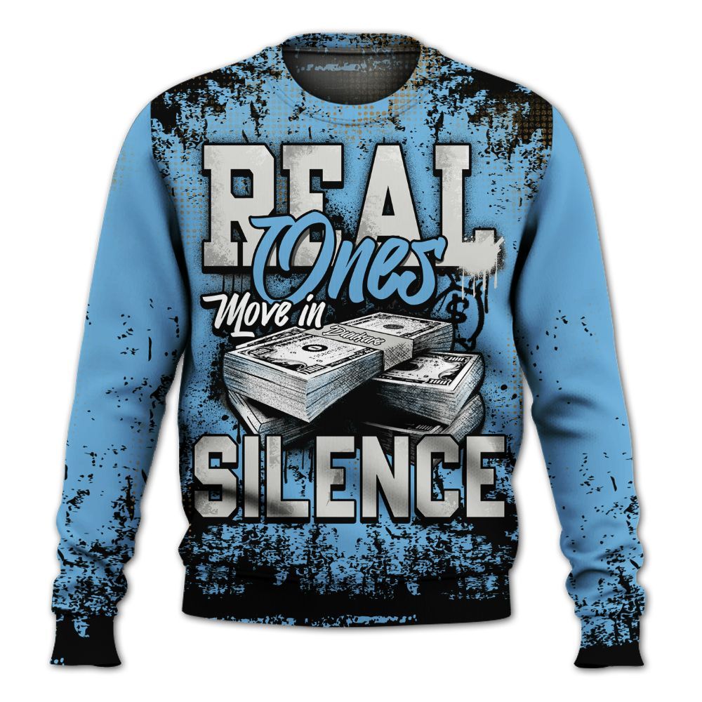 Sweatshirt To Match SB Dunk Low University Blue - Move In Silence Money Street Retro All Over Print