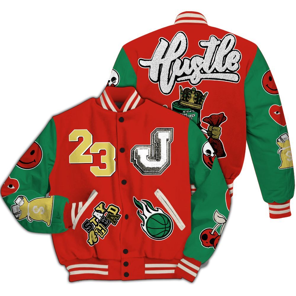 Varsity Jacket To Match Retro El Vuelo 3s - Hustles Money Number 23 All Over Print