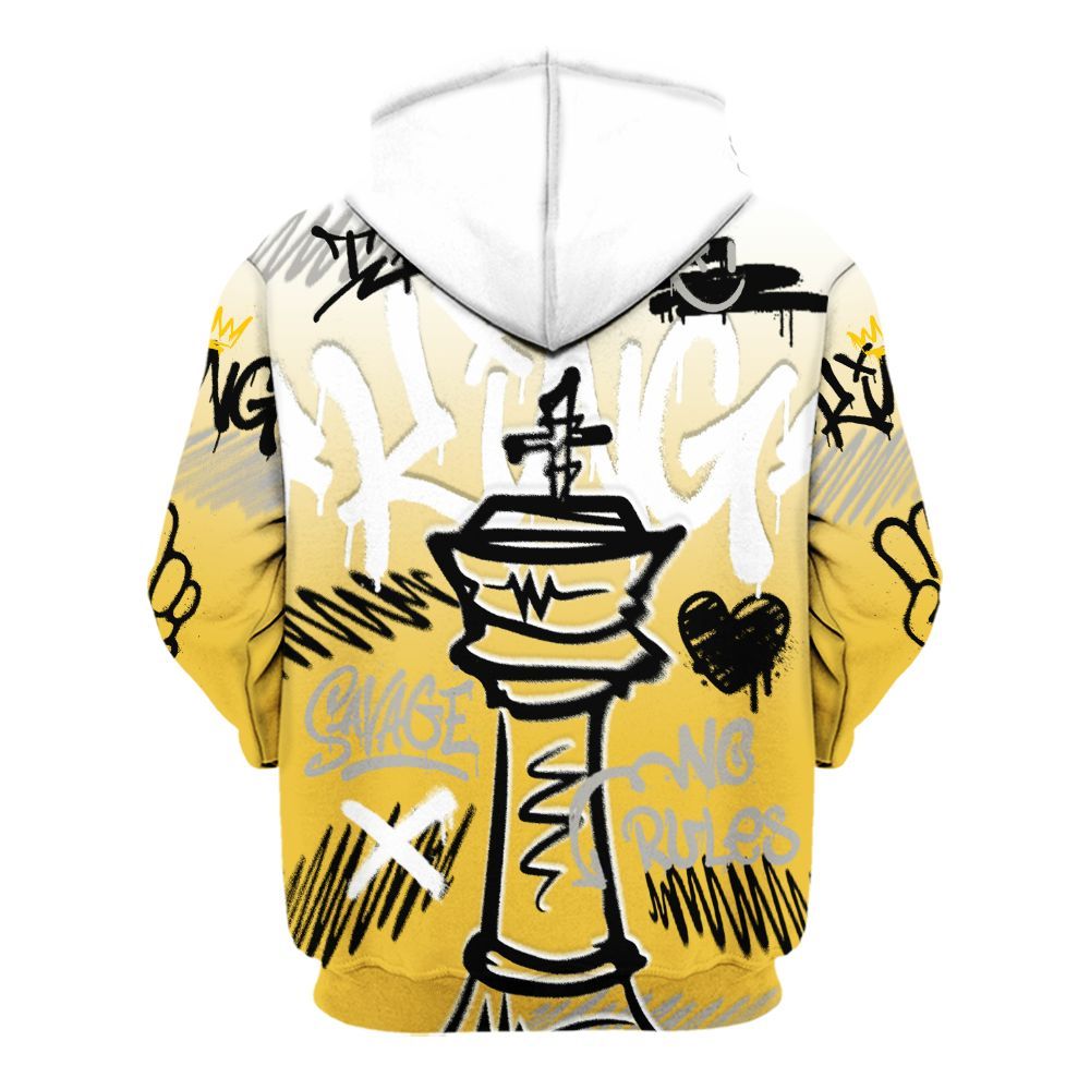 Hoodie To Match Low Yellow Python 11s - Street King Chess Streetwear All Over Print