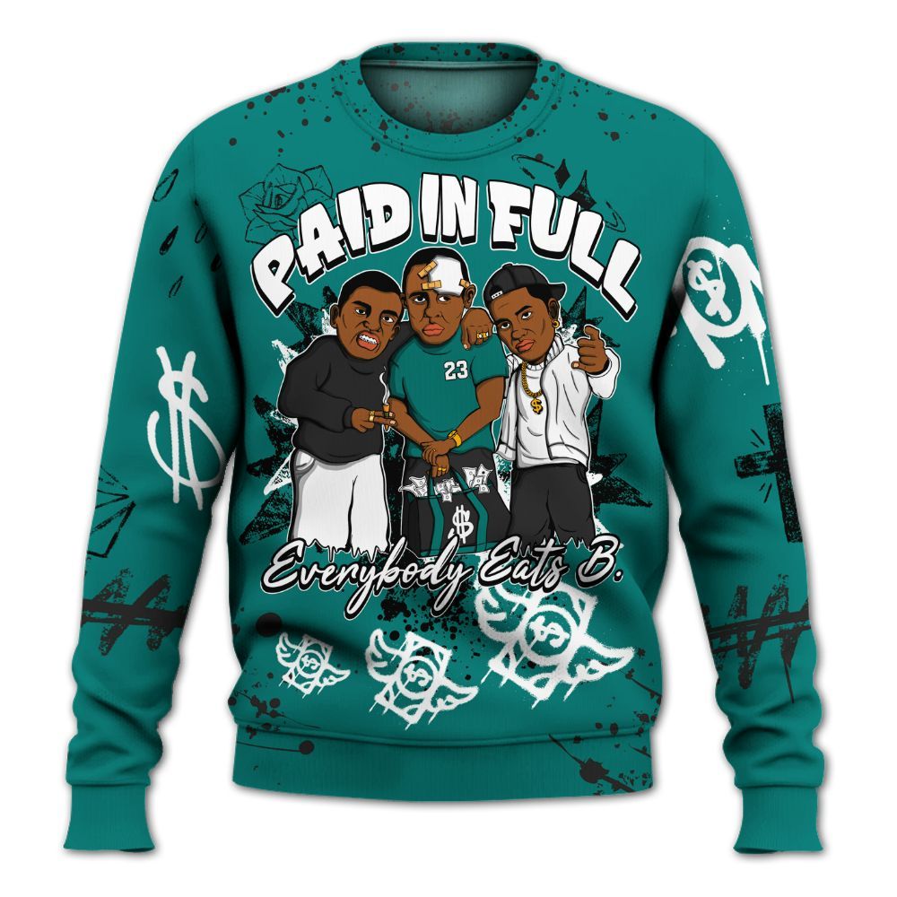 Sweatshirt To Match Griffey Max 1 Freshwater - Everybody Paid In Full Crayon All Over Print