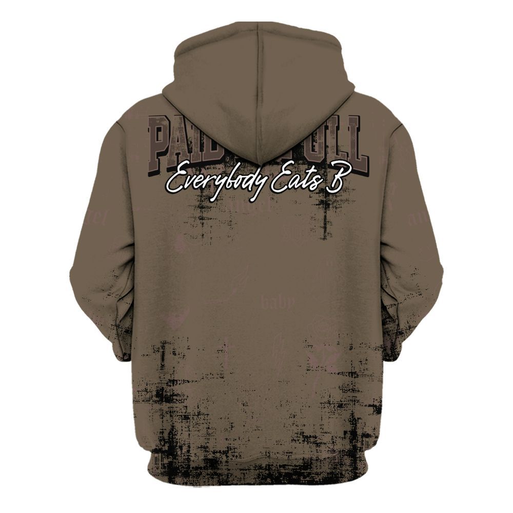 Hoodie To Match AMM Dark Mocha 4s - Paid In Full Money All Over Print