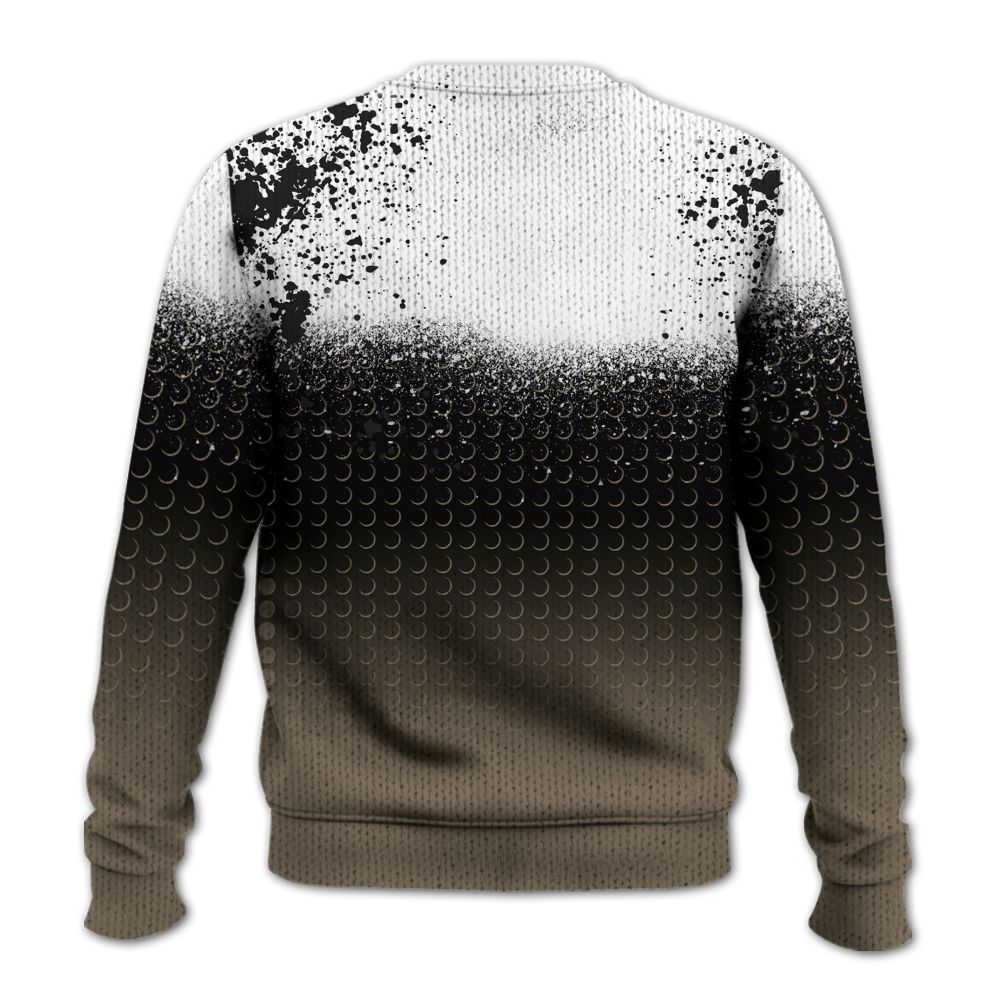 Knitted Sweater To Match Low OG Dark Mocha 1s - Halftone Time Is Money