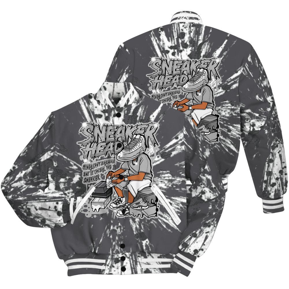 Varsity Jacket To Match White Thunder 4s Shirt - Sneakers Headache Graphic Luxury All Over Print