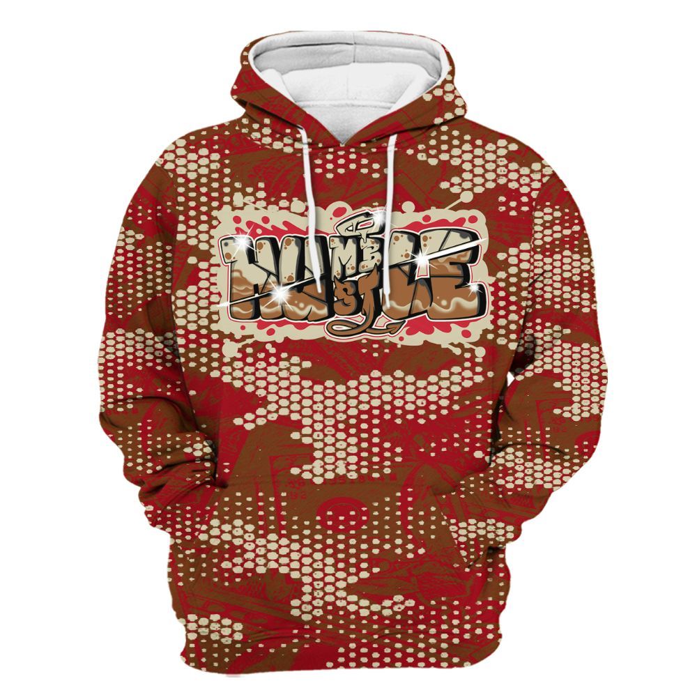 Hoodie To Match Archaeo Brown 5s - Humbled Hustles Graphic Banknotes All Over Print