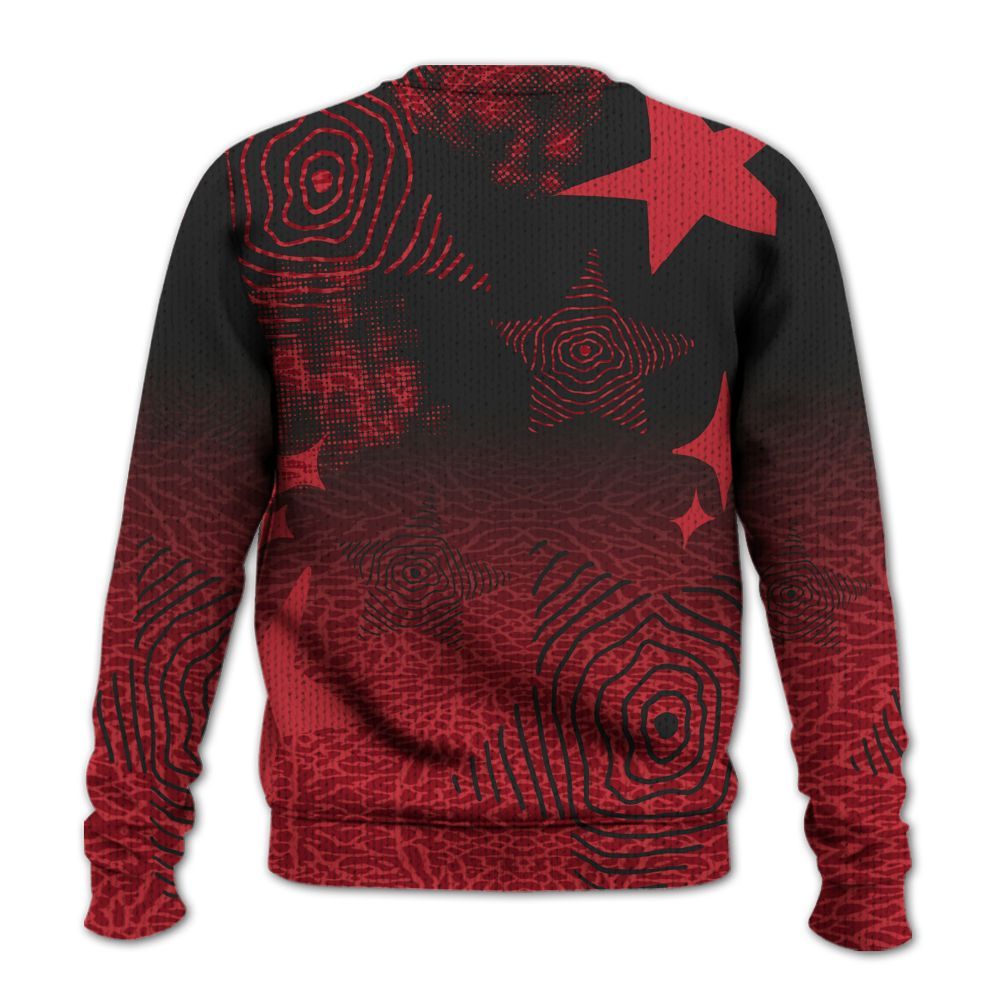 Knitted Sweater To Match High OG Varsity Red 1s - Sneakerz Girlz Unique Starz