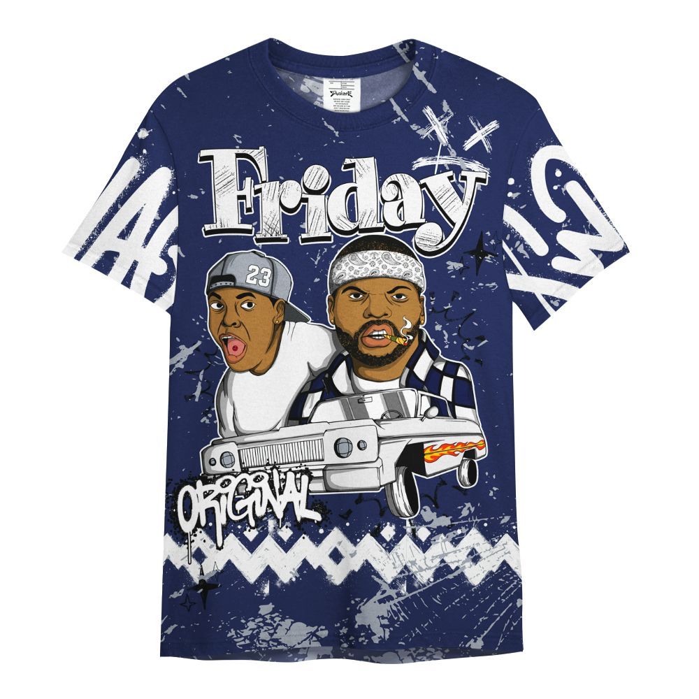 Shirt To Match Midnight Navy 11s - Friday Sneaker Crayon All Over Print