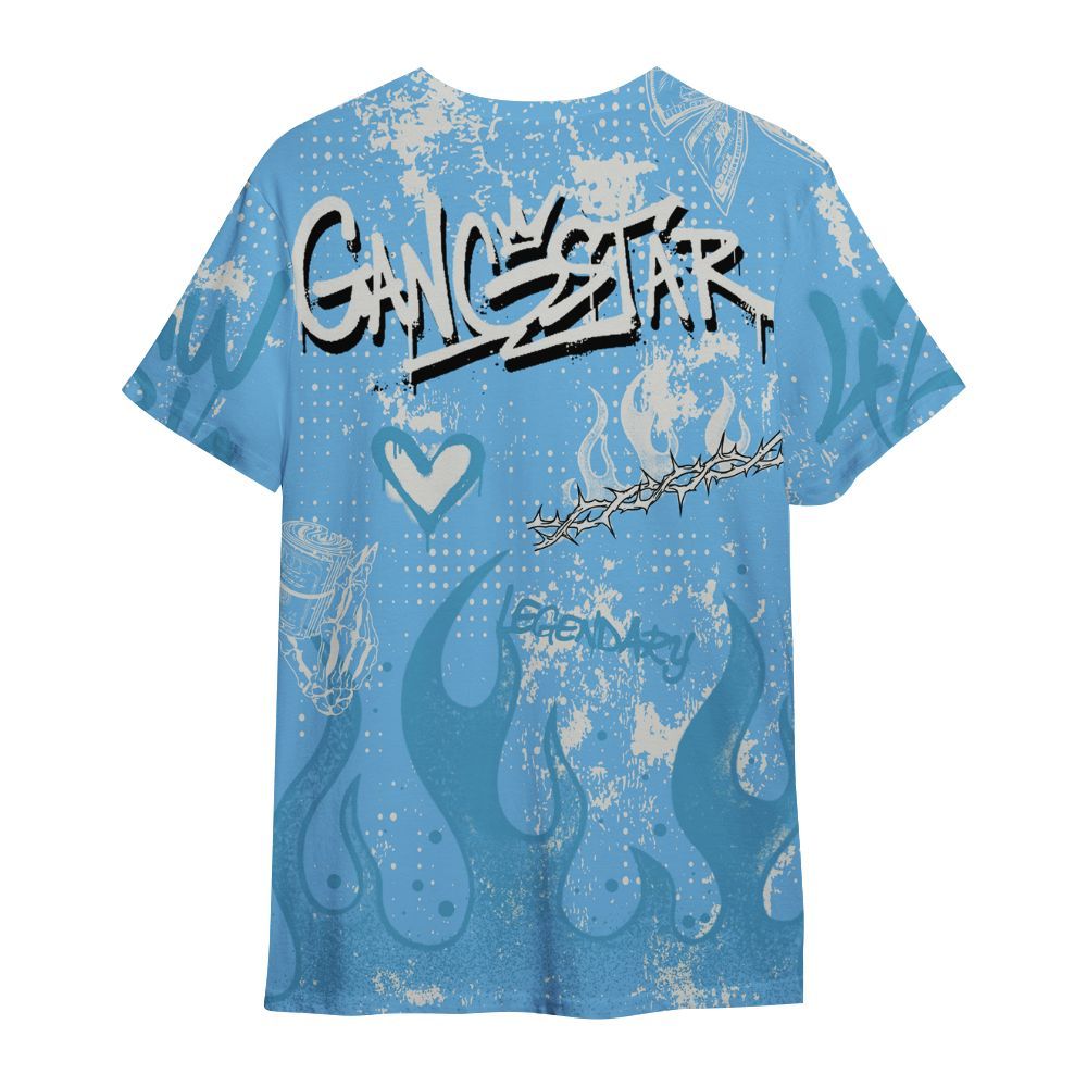 Shirt To Match SB Dunk Low University Blue - Lucky Money Paid In Full Graffiti All Over Print