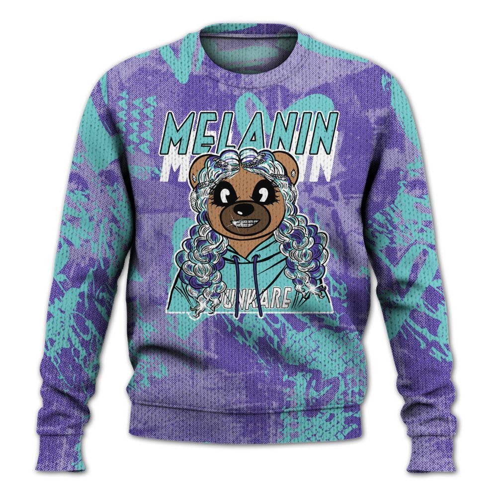 Knitted Sweater To Match Low Hornets 1s - Pigments Bear Heart Grunge