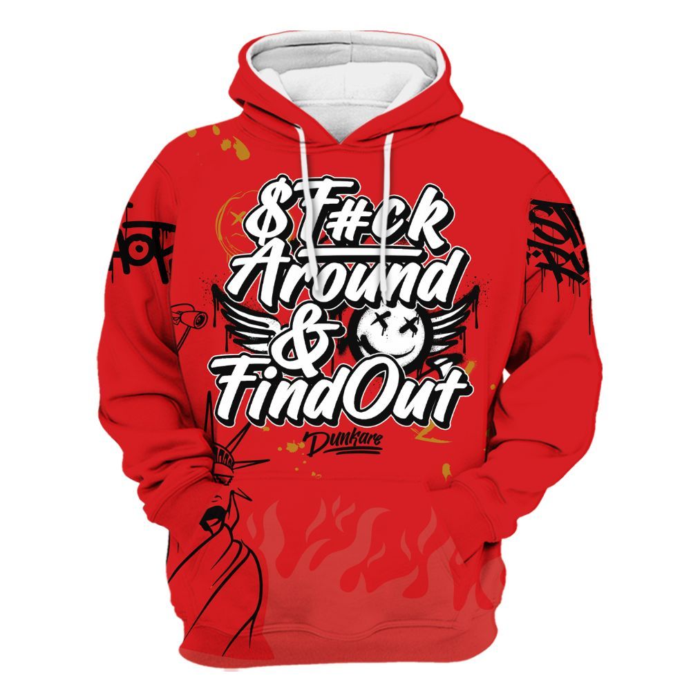 Hoodie To Match Scoot Zeros Retro Portland - Graphic Fck Around Find Out All Over Print