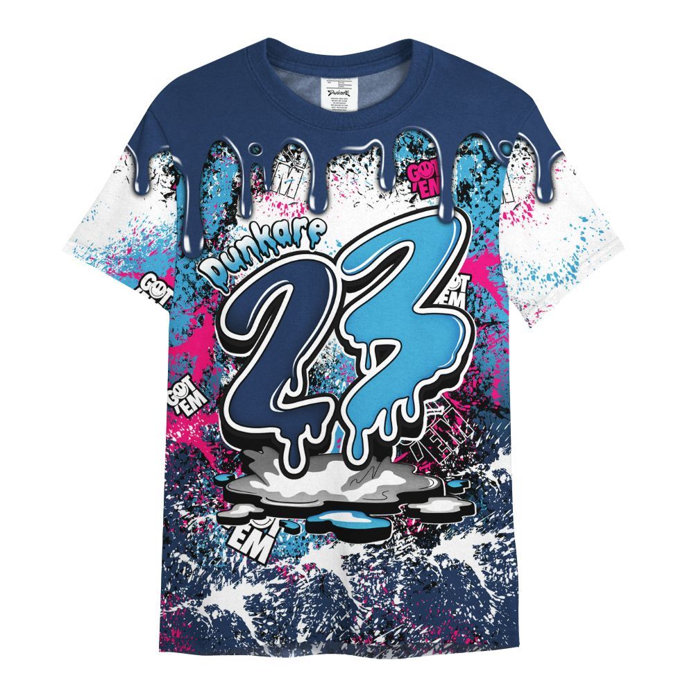 Shirt To Match Air Max 180 University Blue - Dripping 23 Drip All Over Print
