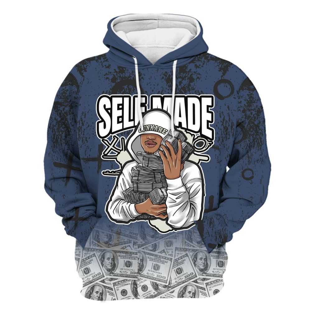 Hoodie To Match Diffused Blue 3s - Selfmade Unique Grunge All Over Print