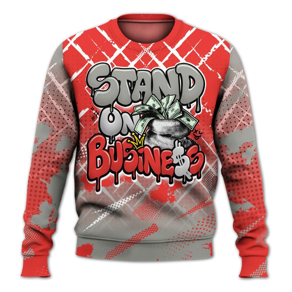 Sweatshirt To Match Vomero 5 Bright Crimson - Halftone Stand Business Dripping All Over Print