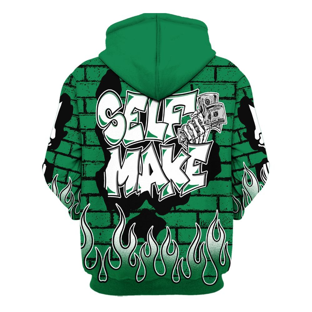 Hoodie To Match Pine Green 13s - Self Make Skeleton Crashed All Over Print