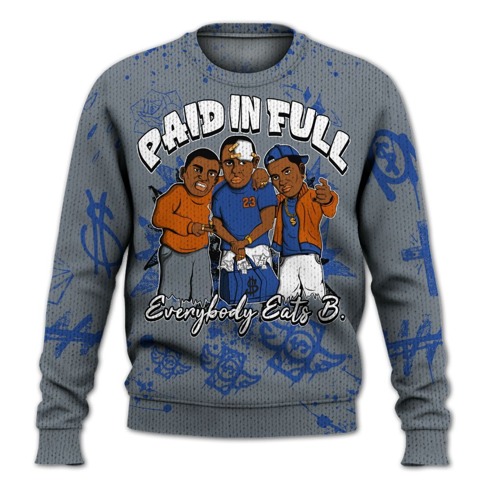 Knitted Sweater To Match RS-X GS League - Everybody Paid In Full Crayon
