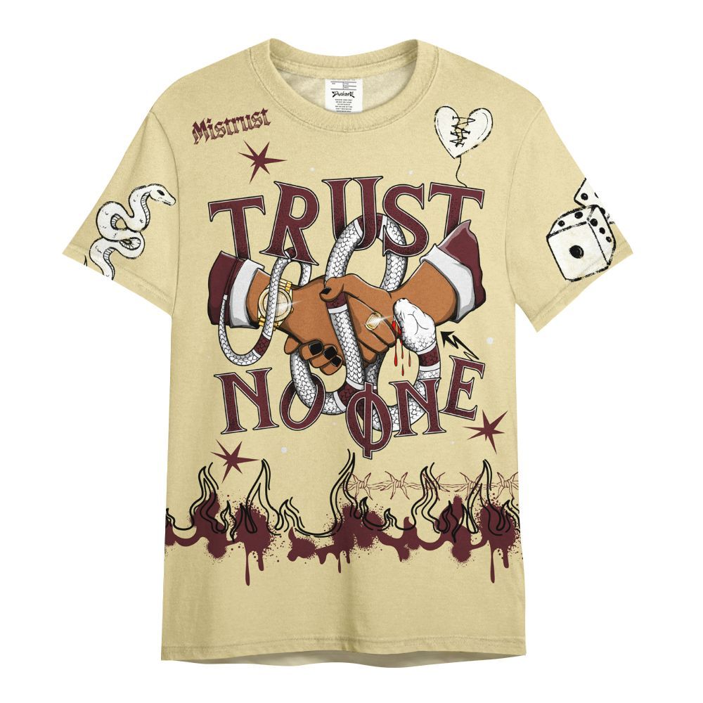 Shirt To Match Women Phantom 12s - Trust No One Snake-Bite Doodle Crayon All Over Print