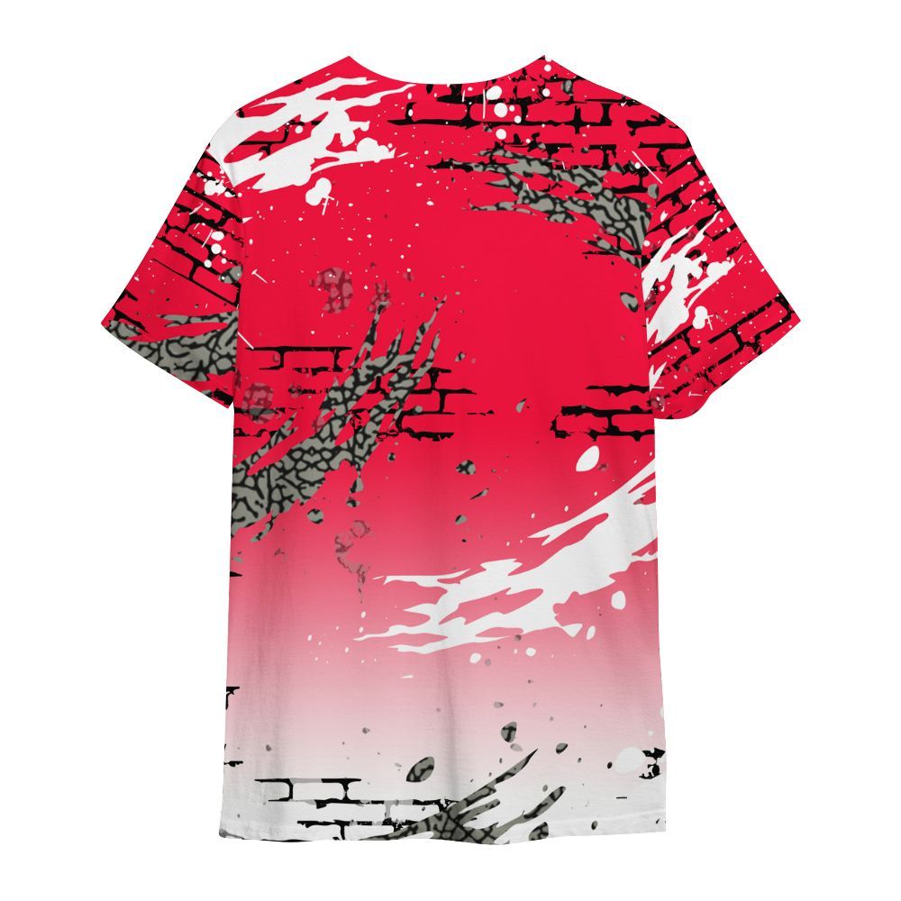 Shirt To Match Retro Fire Red 3s - Values Of Loyalty Drip All Over Print