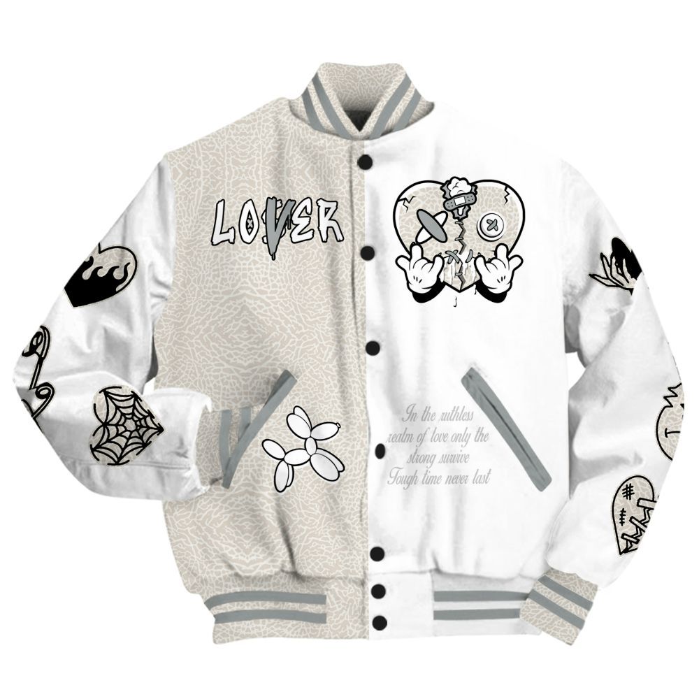 Varsity Jacket To Match Retro Pure Money 3s - Loser Lover Heartbreak All Over Print