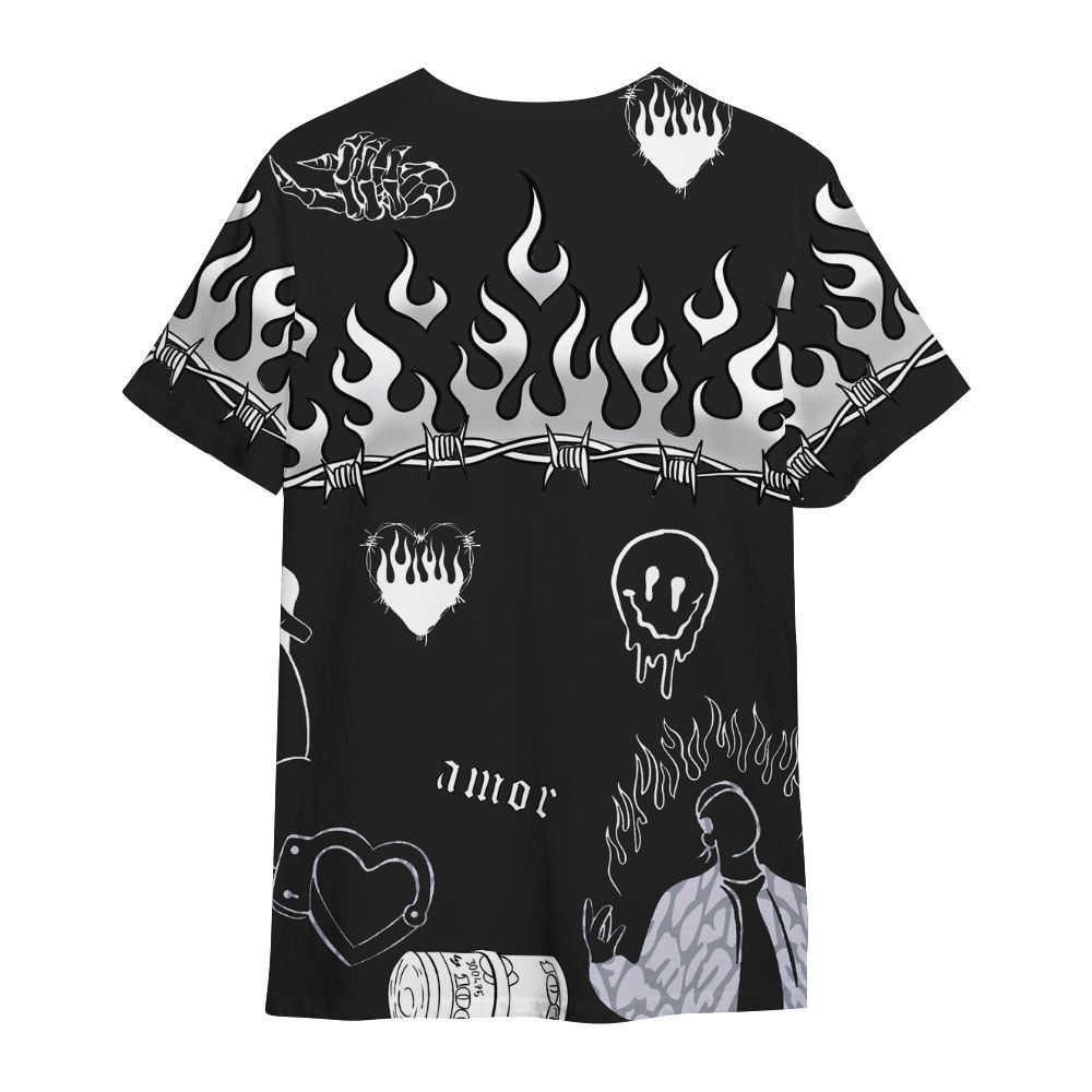 Shirt To Match Black Cat 3s - Snake Trust No One All Over Print