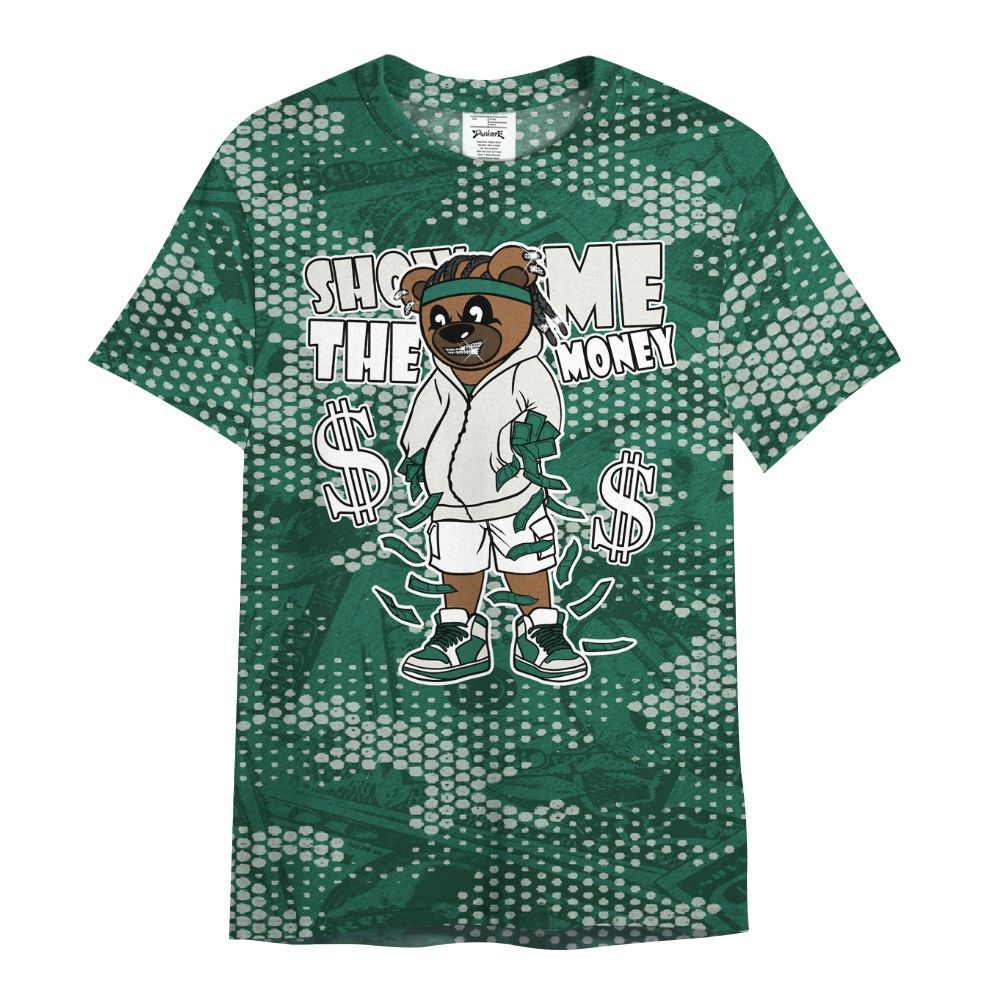 Shirt To Match Oxidized Green 4s - Show Me Bear Banknotes Art All Over Print