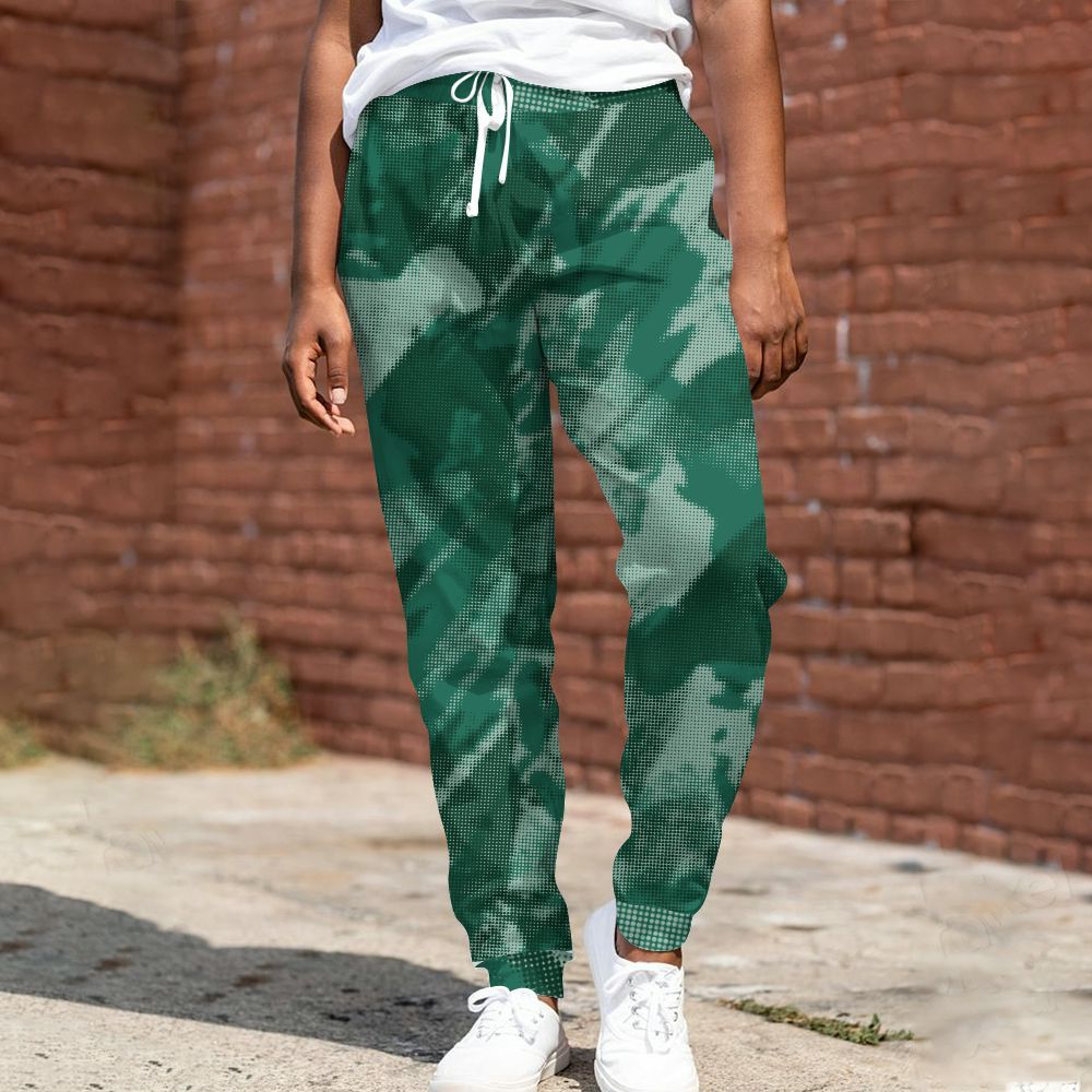 Sweatpant To Match Oxidized Green 4s - Abstract Halftone Graphic All Over Print