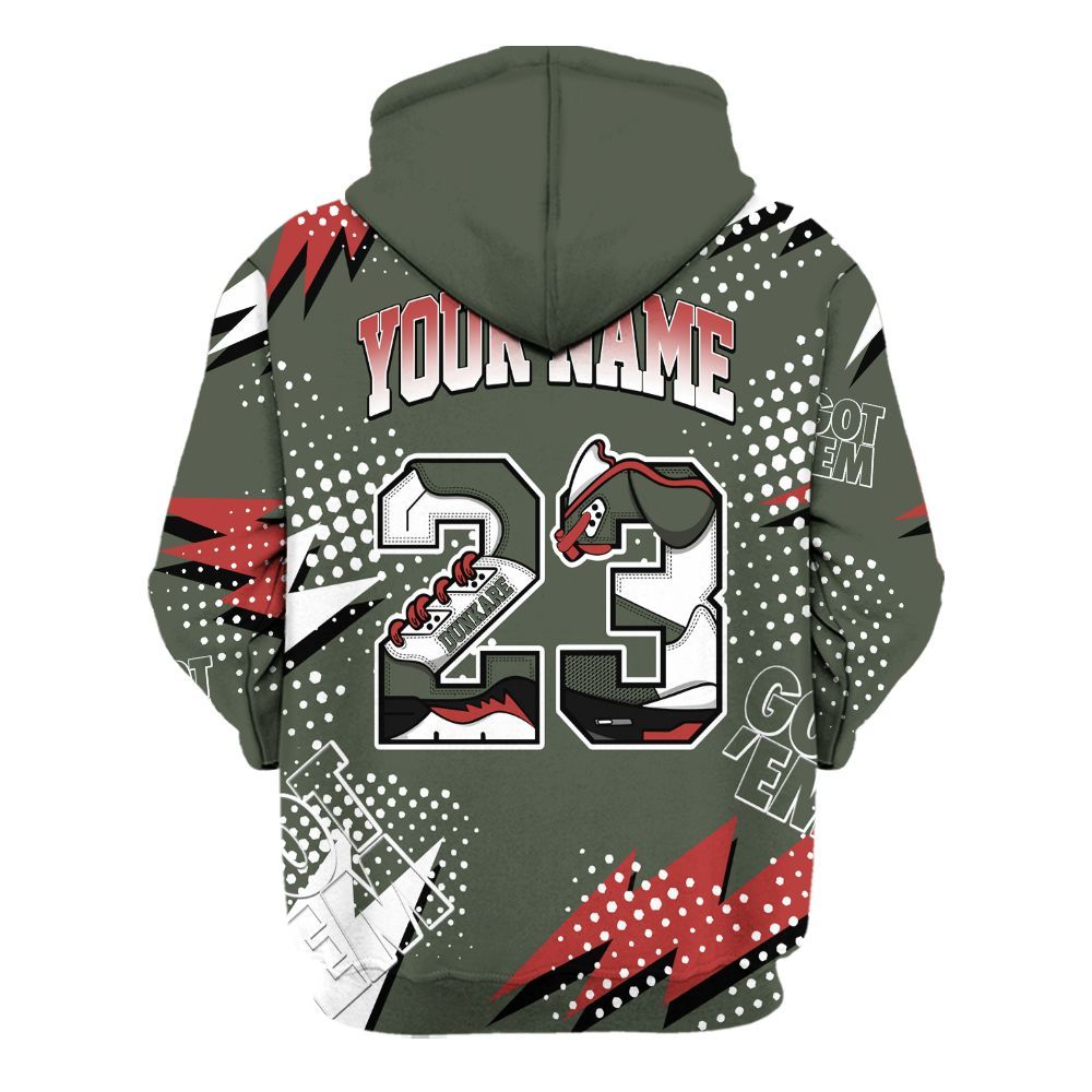 Hoodie To Match Air Force 1 Low Year Of The Snake Shirt, Custom Name Number 23 5s All Over Print