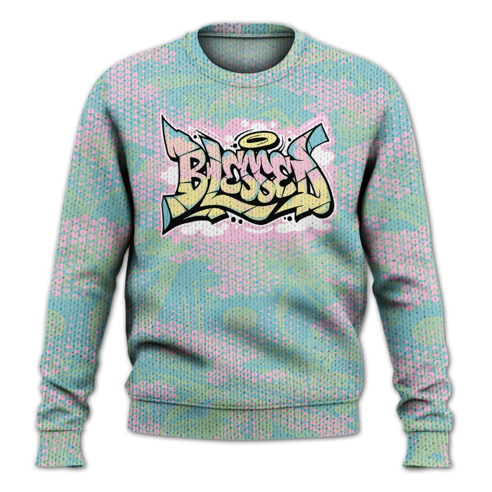 Knitted Sweater To Match SB Dunk Low Visty - Blessing Graphic Banknotes