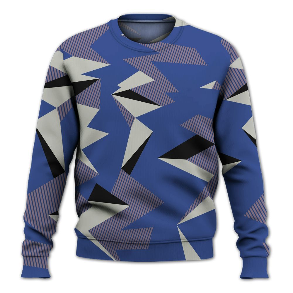 Sweatshirt To Match Low OG Voodoo Alternate 1s - Geometric Camouflage Pattern All Over Print