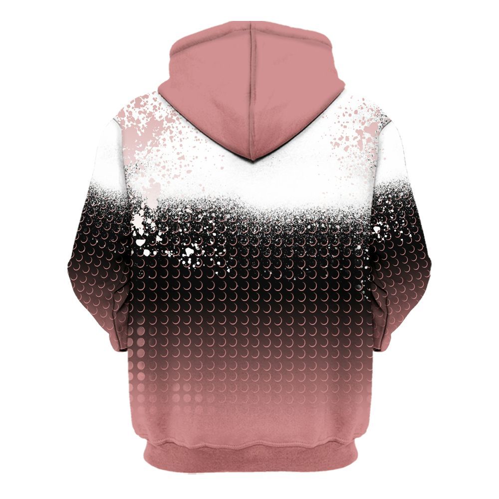 Hoodie To Match Low OG Rust Pink 1s - Halftone Time Is Money All Over Print