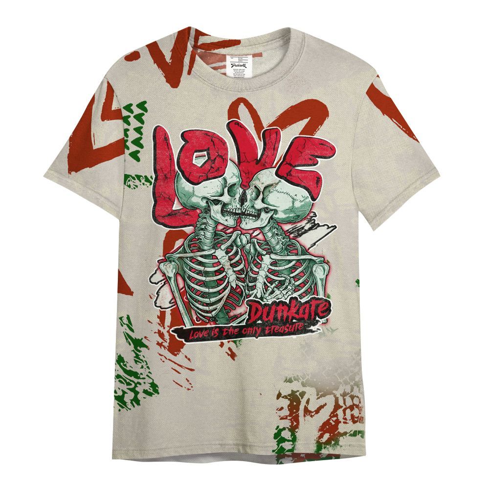 Shirt To Match El Grito 5s - Skull Love All Over Print