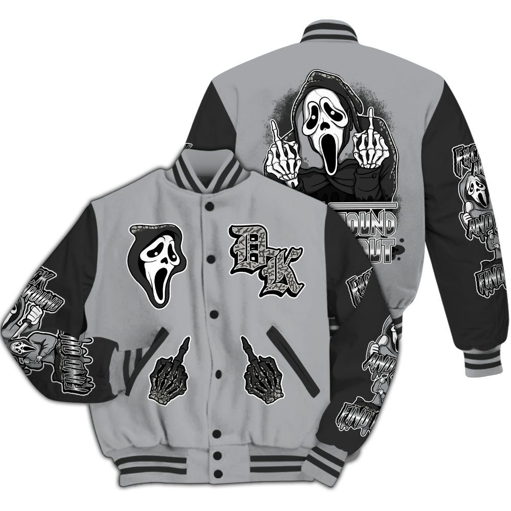 Varsity Jacket To Match Black Cement 3s - F#CK And Find Out Graphic All Over Print