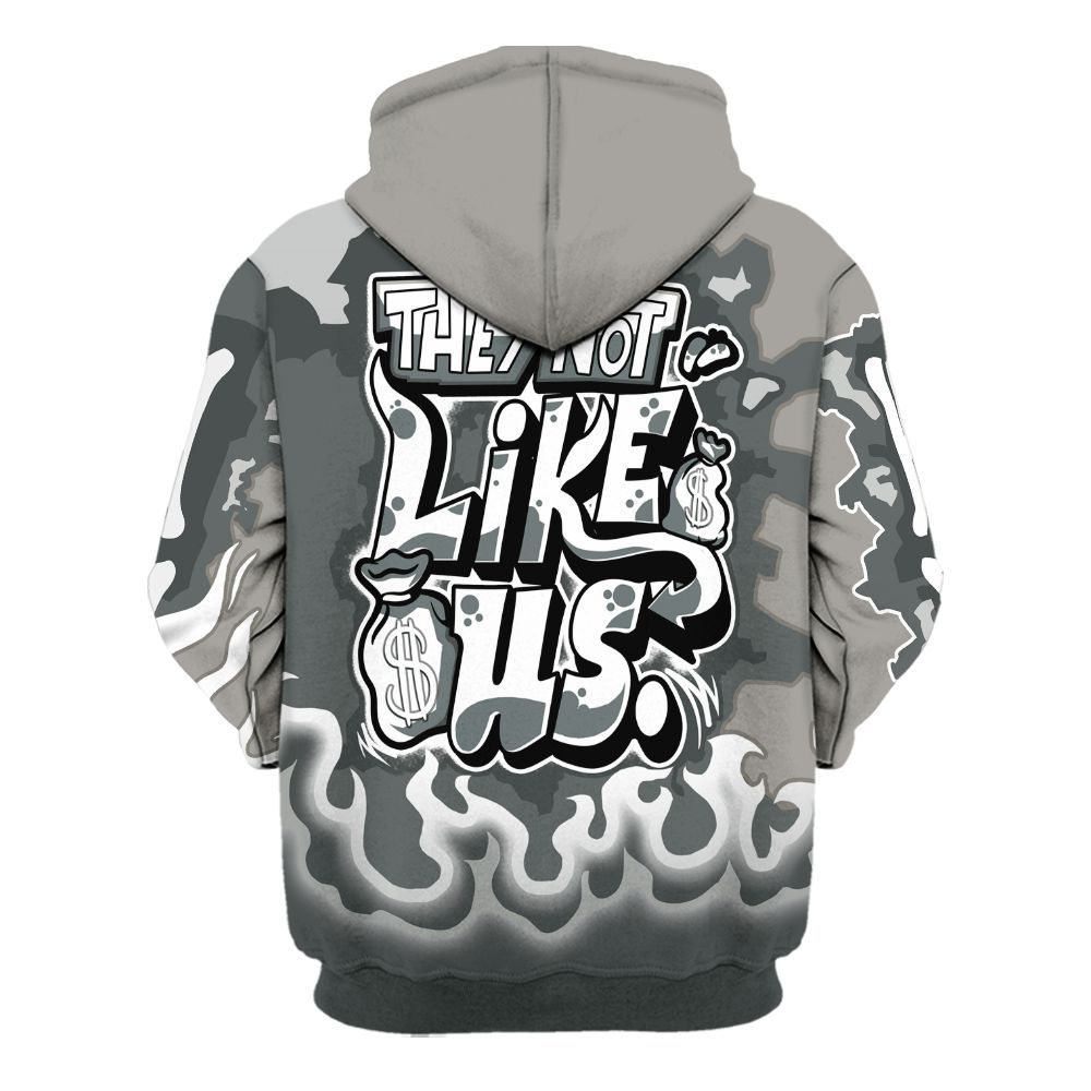 Hoodie To Match Cool Grey 9s - Dislike Us Graphic Burning Custom Name All Over Print